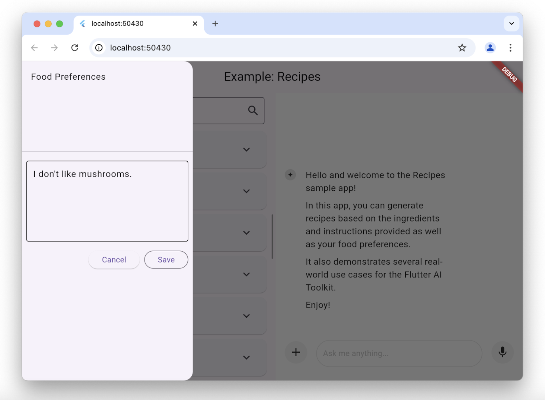 Example of refining
prompt